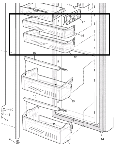 50291887003 Westinghouse Fridge Door Bin Full Width