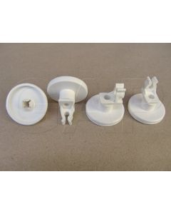 DWK002 WHEEL LOWER BASKET WHITE PKT4
